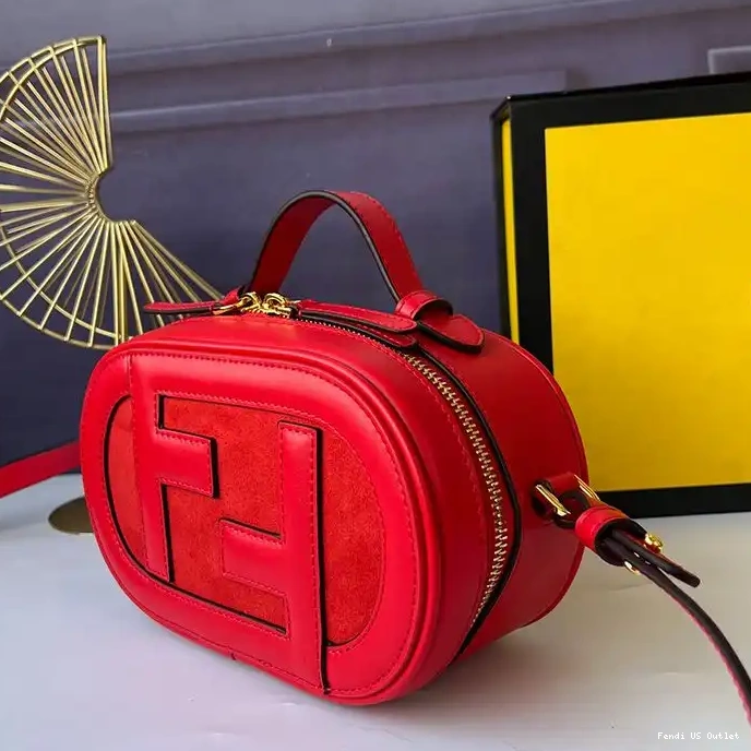 Affordable O'Lock Leather Fendi Mini Case Red Calf In Camera 0322 HOT SALE